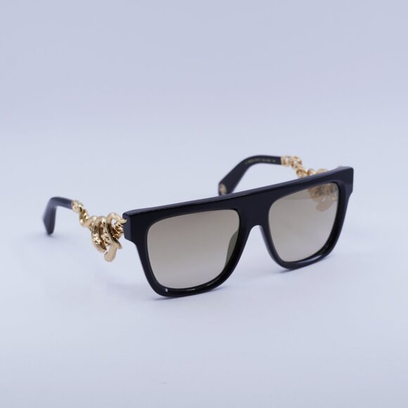 🕶️ New Roberto Cavalli SRC014M 700G Sunglasses - Black/Gold Frame - Picture 8 of 10